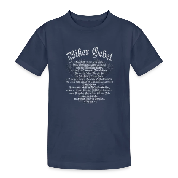 Moteur V-Twin Biker Prière sur T-shirt coton épais ado