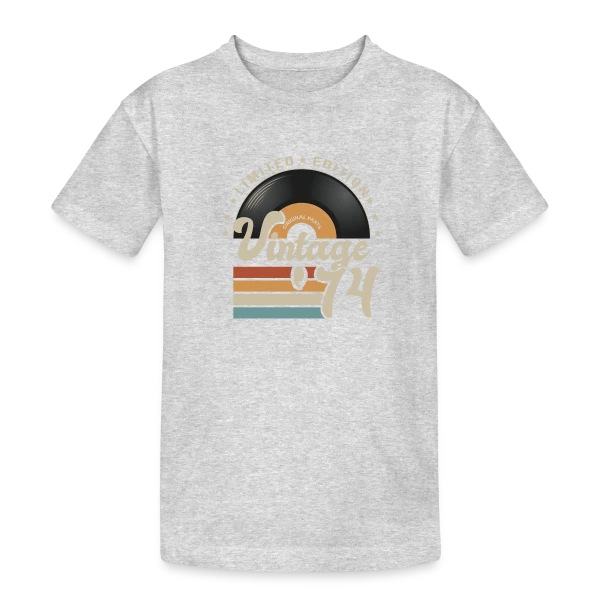 Vinyle Vintage 1974 – Anniversaire 49 ans sur T-shirt coton épais ado