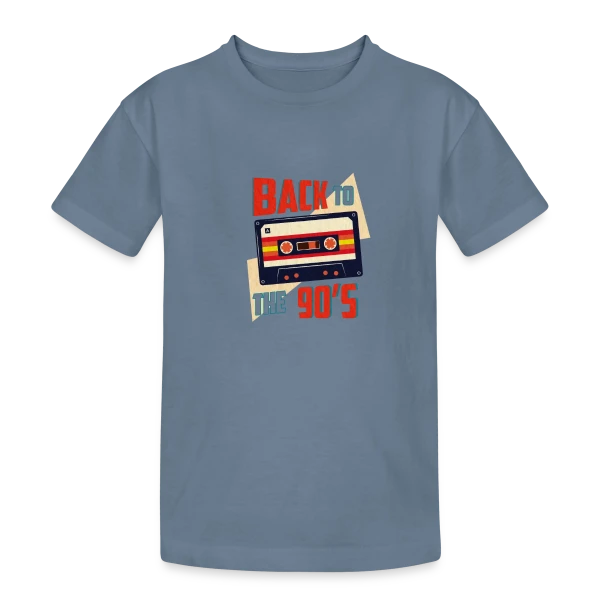 Retour aux Années 90 Cassette sur T-shirt coton épais ado
