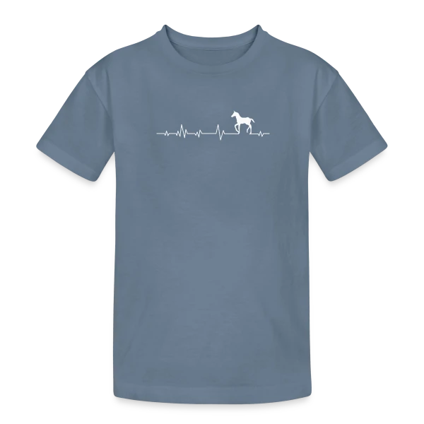 Cheval Élégant Discret sur T-shirt coton épais ado