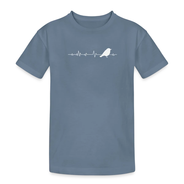 Silhouette Oiseau Élégant sur T-shirt coton épais ado