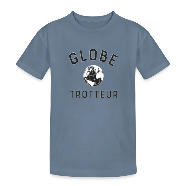 Globe Trotteur Humour sur T-shirt coton épais ado