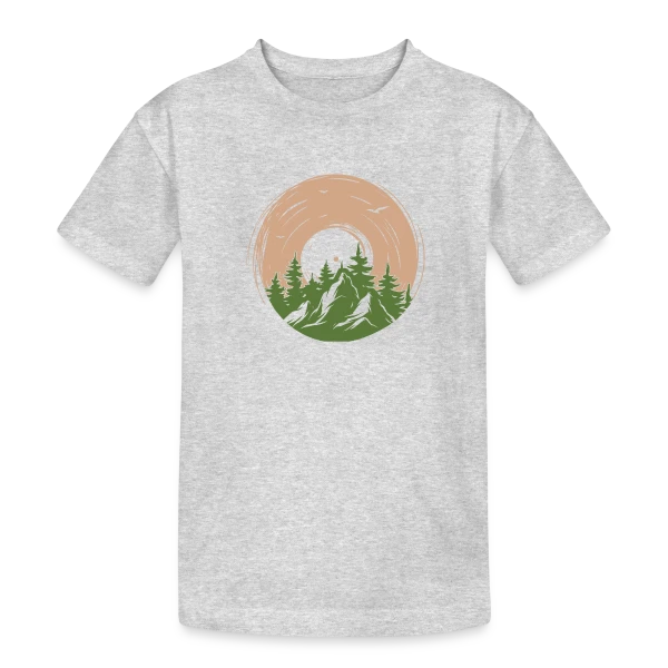 Vinyle Nature Aventure Montagne sur T-shirt coton épais ado