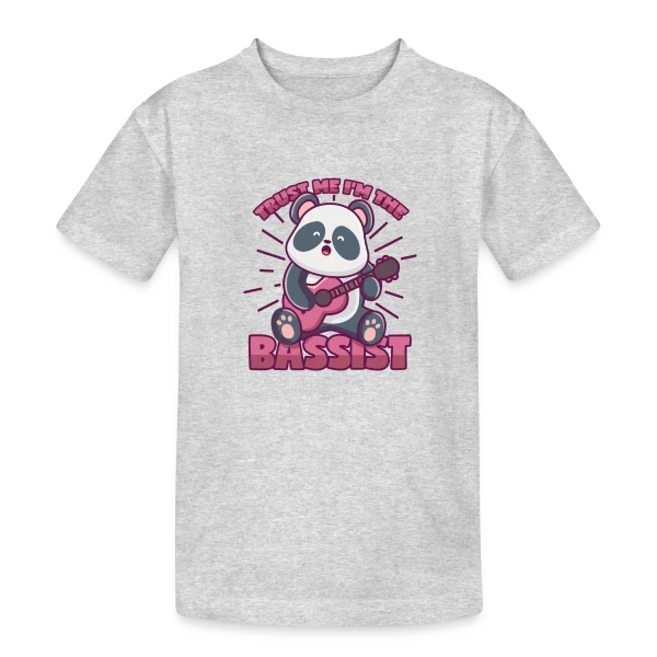 Panda Bassiste Confiance sur T-shirt coton épais ado