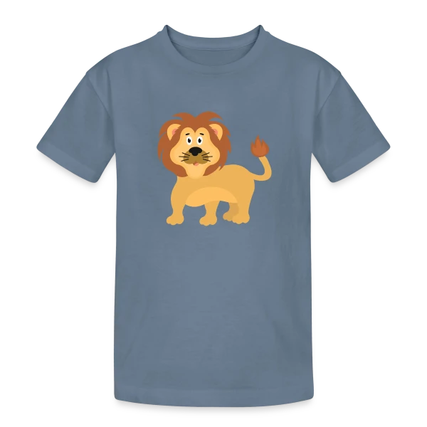 Petit Lion Mignon sur T-shirt coton épais ado