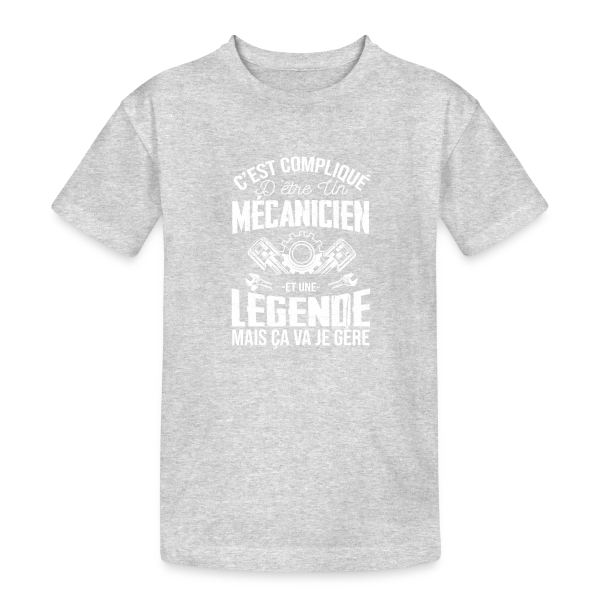 Mécanicien De Légende : C'est Compliqué, Mais Je Gère ! sur T-shirt coton épais ado