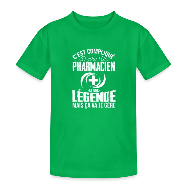 Pharmacien Légende - Humour C'est compliqué mais je gère sur T-shirt coton épais ado