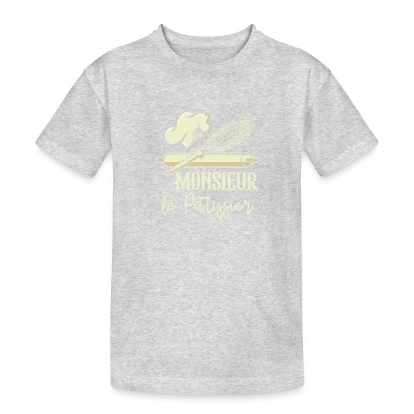 Monsieur Le Pâtissier - Passion Gâteaux & Humour sur T-shirt coton épais ado