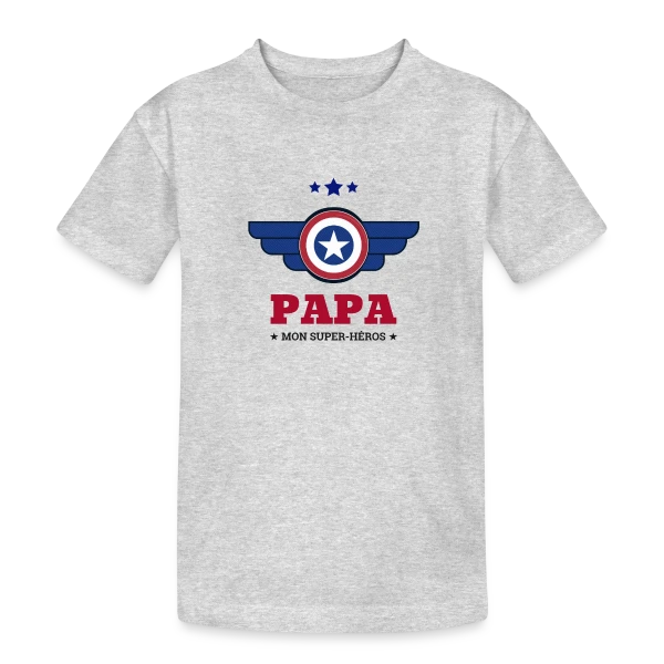 Super Papa Héros sur T-shirt coton épais ado