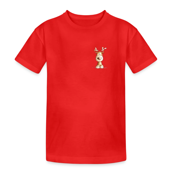 Petit renne de Noël "Ho Ho Ho" - Modartis sur T-shirt coton épais ado