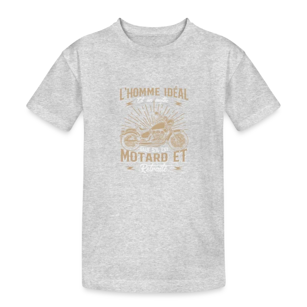 Motard L'Homme Idéal - Humour Moto Biker sur T-shirt coton épais ado