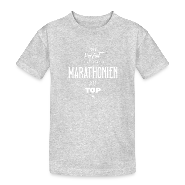 Marathonien au Top sur T-shirt coton épais ado