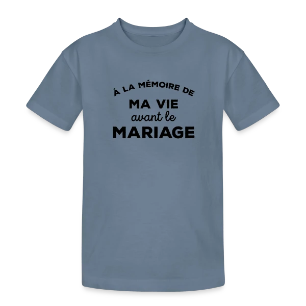 Adieu Vie de Célibataire sur T-shirt coton épais ado