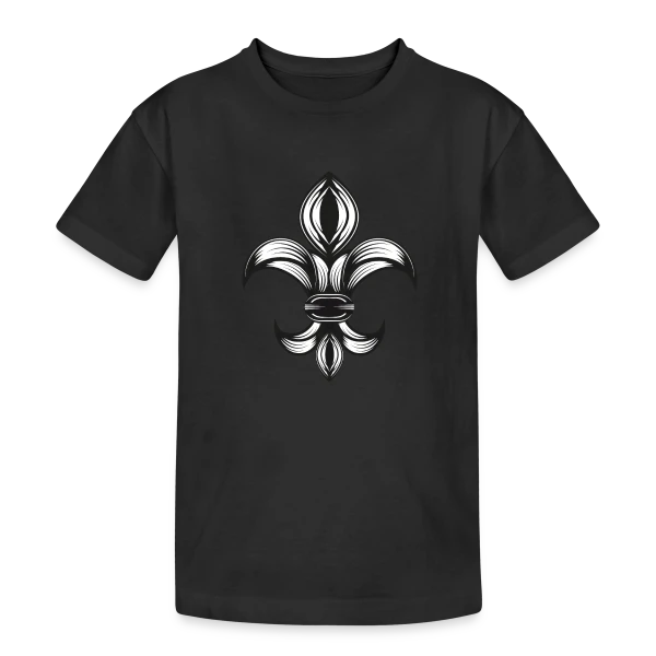 Fleur de Lys Élégante - Symbole Royal sur T-shirt coton épais ado