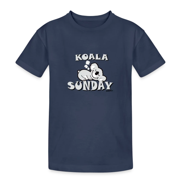 Koala du Dimanche, Smiley Fatigué sur T-shirt coton épais ado