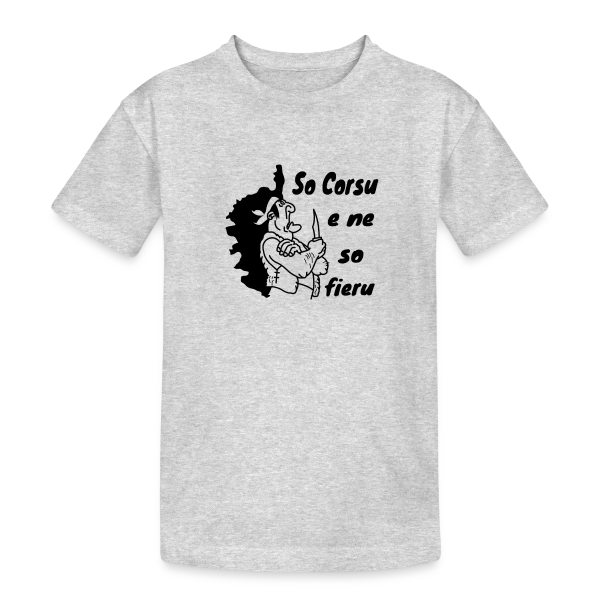 Fier d'être Corse sur T-shirt coton épais ado