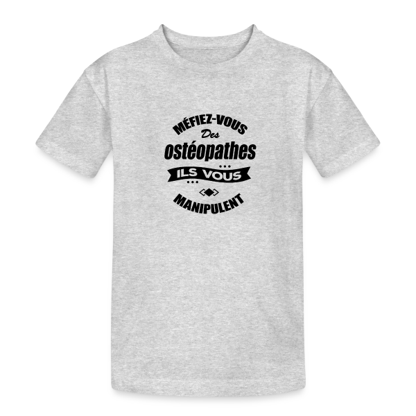 Ostéopathe Manipulateur Humour sur T-shirt coton épais ado