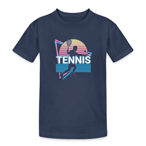 Joueur de Tennis Vaporwave Rétro Esthétique sur T-shirt coton épais ado
