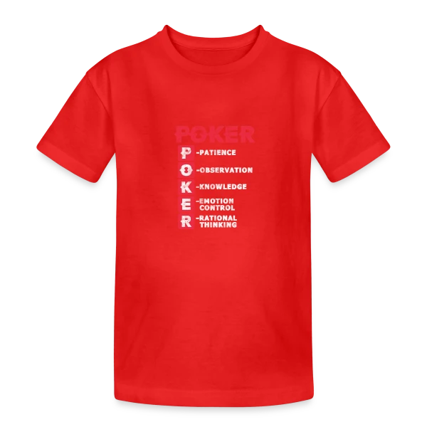 La Vie est un Poker sur T-shirt coton épais ado
