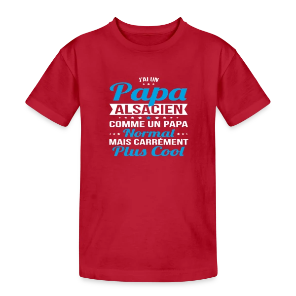 Papa Alsacien Plus Cool sur T-shirt coton épais ado