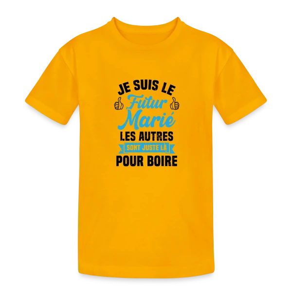 Futur Marié Humour EVG sur T-shirt coton épais ado