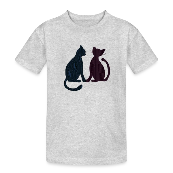 Amour Félin sur T-shirt coton épais ado
