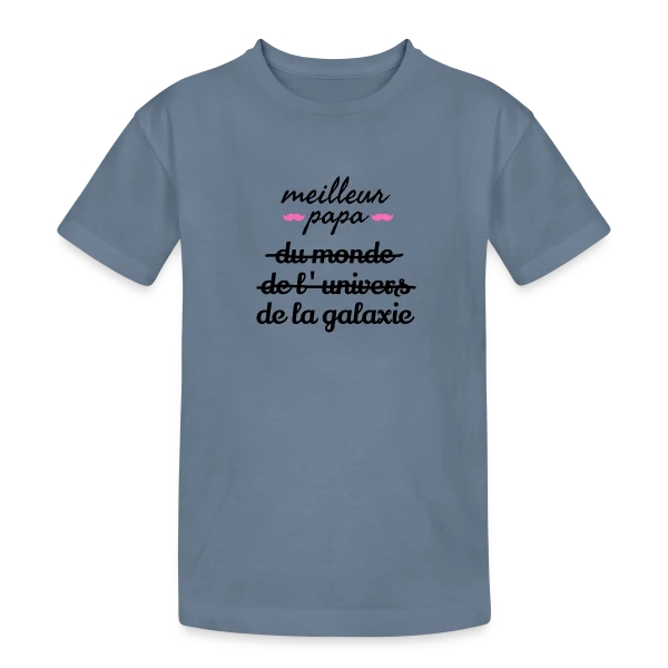'Meilleur Papa du Monde' - La Déclaration Ultime sur T-shirt coton épais ado