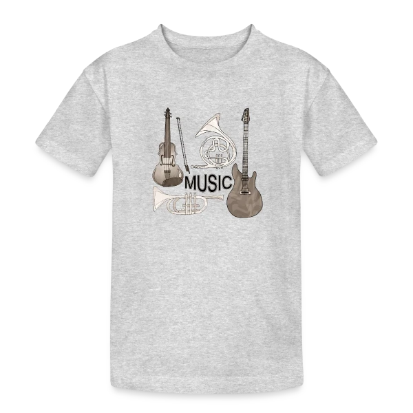 Passion Musique : Instruments & Guitare sur T-shirt coton épais ado