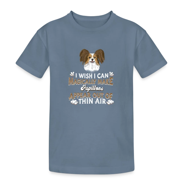 Chien Papillon Magique sur T-shirt coton épais ado