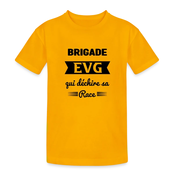 Brigade EVG qui déchire sur T-shirt coton épais ado