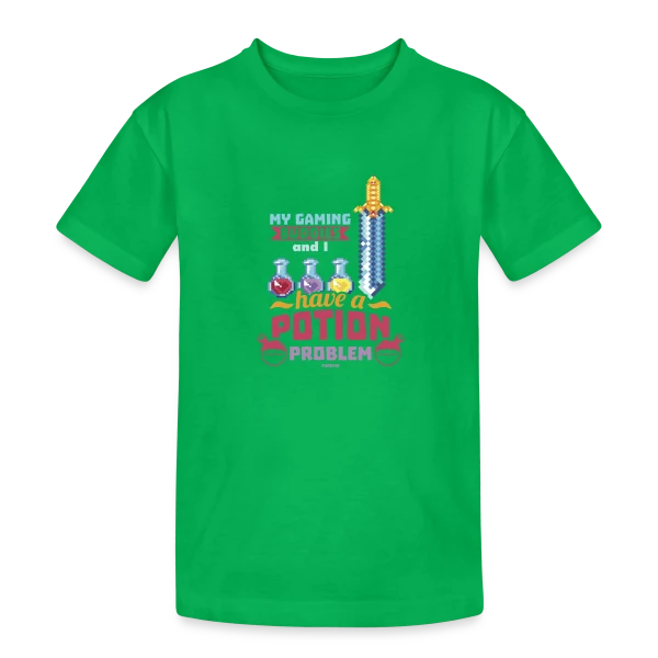 Game Nerd - Console Gaming & Manette sur T-shirt coton épais ado