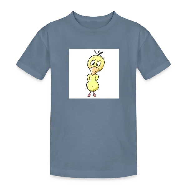 Caneton Timide et Drôle sur T-shirt coton épais ado