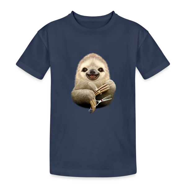 Paresseux Barbier : La Précision Lente sur T-shirt coton épais ado