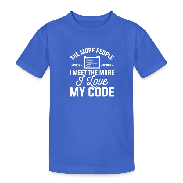 'I Love My Code' - Développeur Passionné sur T-shirt coton épais ado
