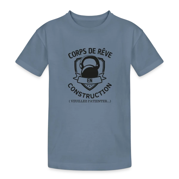 Humour Musculation: Le Classique sur T-shirt coton épais ado