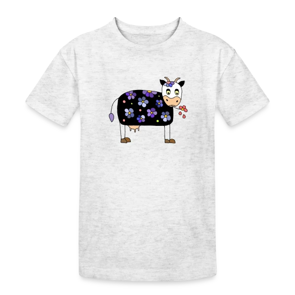 La Vache Rigolote sur T-shirt coton épais ado
