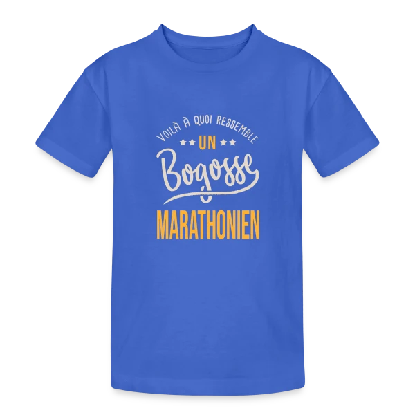 Running Bogosse Marathonien - Idée Cadeau Marathon sur T-shirt coton épais ado