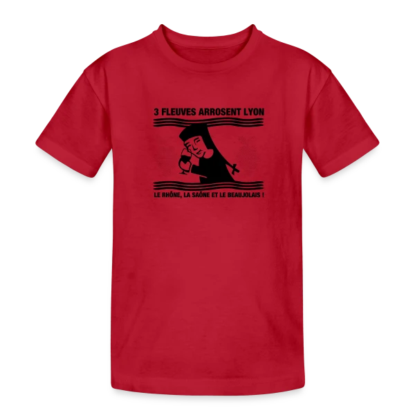Lyon Fleuves & Beaujolais sur T-shirt coton épais ado