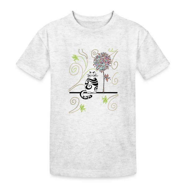 Mon Chat Adoré sur T-shirt coton épais ado