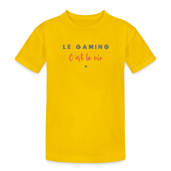 Le Gaming C'est la Vie sur T-shirt coton épais ado