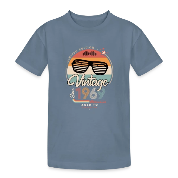 Vintage Depuis 1969 : L'Année Légendaire sur T-shirt coton épais ado