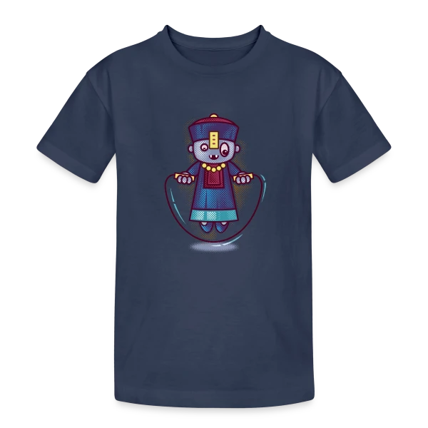 Le Vampire Sauteur Chinois sur T-shirt coton épais ado