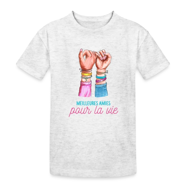 Meilleures Amies pour la Vie sur T-shirt coton épais ado