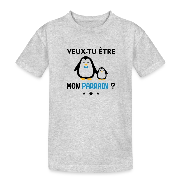 Demande Parrain Pingouins sur T-shirt coton épais ado