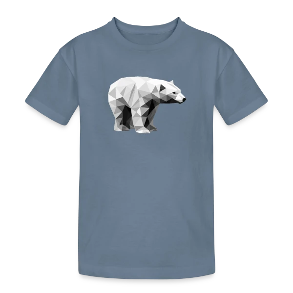 Ours Polaire Géométrique sur T-shirt coton épais ado