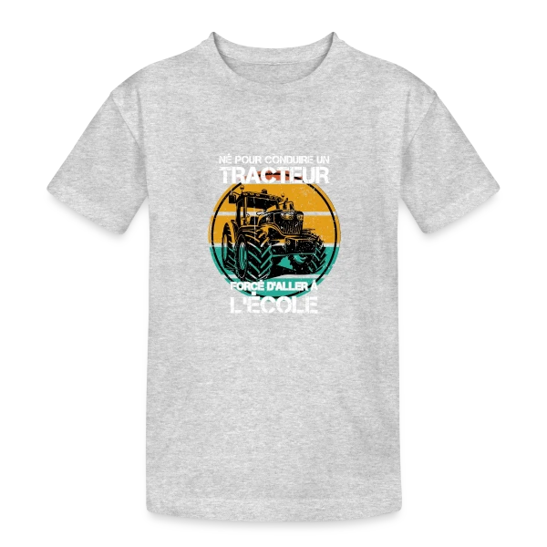 Né pour le Tracteur: Humour Agricole sur T-shirt coton épais ado