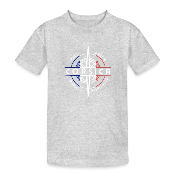 Emblème Corse Stylisé sur T-shirt coton épais ado