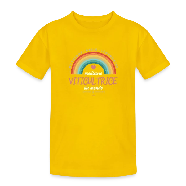 Meilleure Viticultrice du Monde sur T-shirt coton épais ado