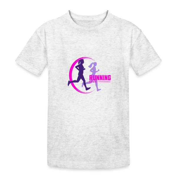 Running : Deux Filles en Pleine Course sur T-shirt coton épais ado