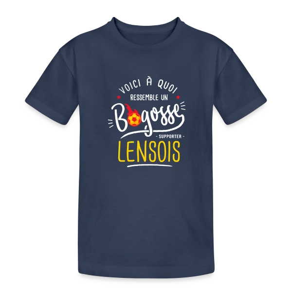 Supporter Lensois Bogosse : Fier de Lens sur T-shirt coton épais ado